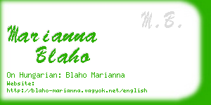 marianna blaho business card